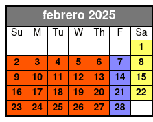 Balcony febrero Schedule