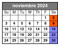 Saturdays noviembre Schedule