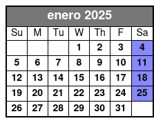 Saturdays enero Schedule