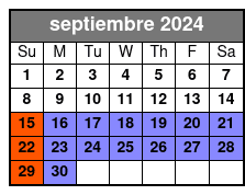 Liberty Cruise Premium septiembre Schedule