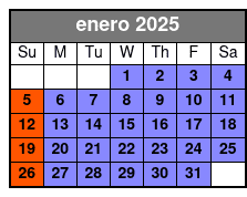 Liberty Cruise Standard enero Schedule