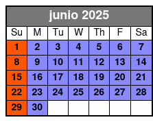 Liberty Cruise Standard junio Schedule