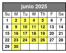 Long Ride junio Schedule