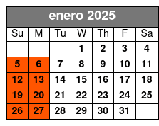 11am Departure enero Schedule