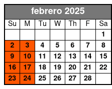 11am Departure febrero Schedule