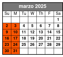 11am Departure marzo Schedule