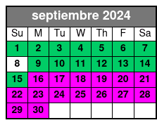 Tour septiembre Schedule