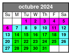 Tour octubre Schedule