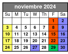 Orchestra Rows A-L noviembre Schedule