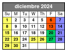 Orchestra Rows A-L diciembre Schedule