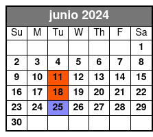 Live Jazz Sail Option junio Schedule