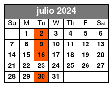 Live Jazz Sail Option julio Schedule