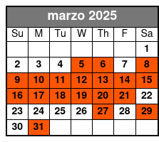 Skyline Tour marzo Schedule