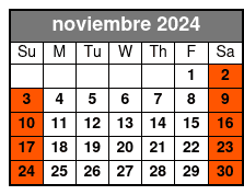 10am Departure noviembre Schedule