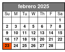 10am Departure febrero Schedule