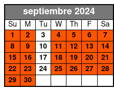 911 Tour & 1 World Observation septiembre Schedule