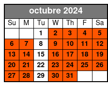 911 Tour & 1 World Observation octubre Schedule