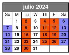 Group Tours julio Schedule