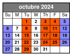 Group Tours octubre Schedule