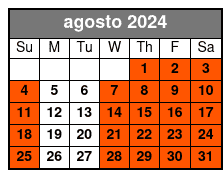 Downtown agosto Schedule
