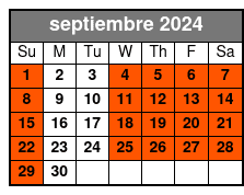 Downtown septiembre Schedule