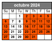 Downtown octubre Schedule