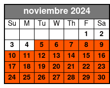 3rd Mezzanine Economy Seating noviembre Schedule