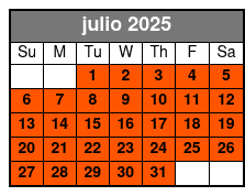 Basic Tour julio Schedule