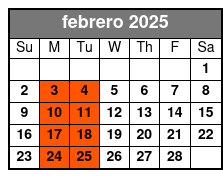 6:30pm febrero Schedule