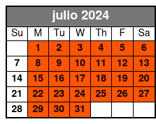 7:30 Pm julio Schedule