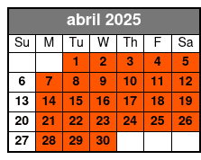 7:30 PM abril Schedule