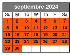 Walking Tour & Owo Combination septiembre Schedule
