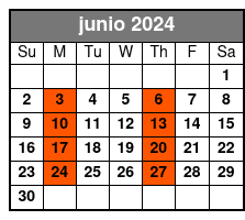 Español Tour junio Schedule