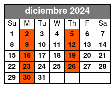 Español Tour diciembre Schedule