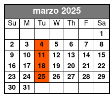 10:00am marzo Schedule