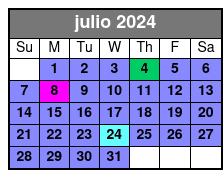 General Admission julio Schedule