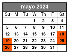 Tour Nueva York (En Español) mayo Schedule