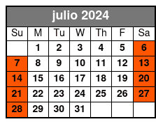 Tour Nueva York (En Español) julio Schedule