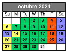 Orchestra Seating octubre Schedule