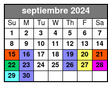 Premium Seating septiembre Schedule