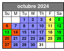 Premium Seating octubre Schedule