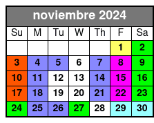 Mezzanine Seating noviembre Schedule