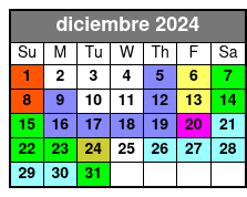 Mezzanine Seating diciembre Schedule