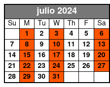 English Tours] julio Schedule