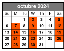 English Tours] octubre Schedule