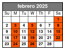 English Tours] febrero Schedule