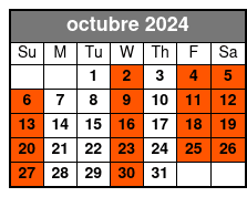 10:30am Departure octubre Schedule