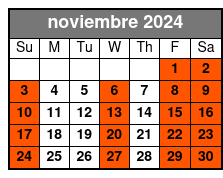10:30am Departure noviembre Schedule
