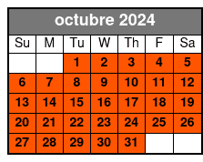 2-Hours EScooter Rental octubre Schedule