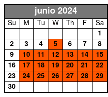 Tour in Spanish junio Schedule